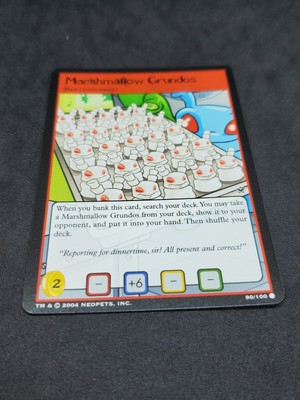 Marshmallow Grundos 90/100 Common Neopets Card Return Of Dr Sloth TCG NM