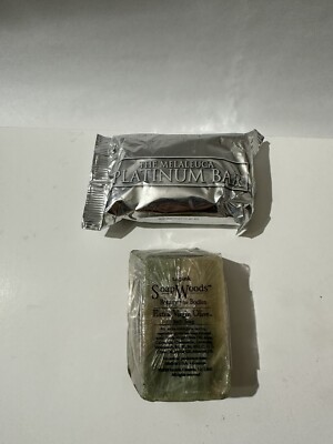 Lot 2 Bar Soaps Melaleuca Platinum Bar Natural + T.s Pink Soap Woods Olive Oil