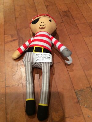 Plush Pirate 2017 Mgs Group Ltd Htf Nautical Nursery Used
