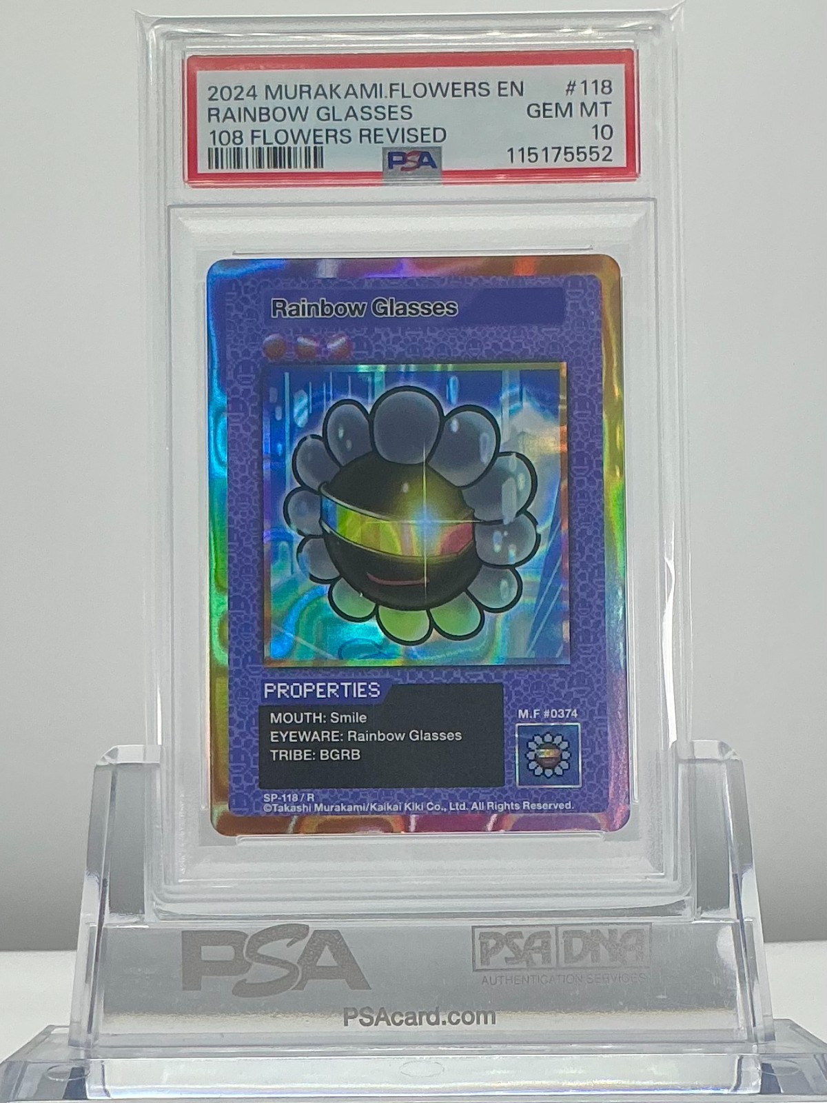 PSA 10 2024 Murakami.Flowers RAINBOW GLASSES #118 108