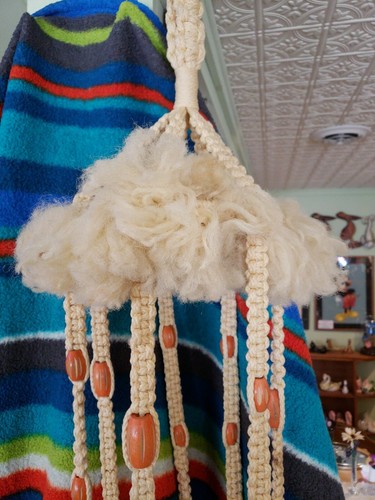 Vintage 1970s Hand Crafted Macreme Hanging Plant Holder 70