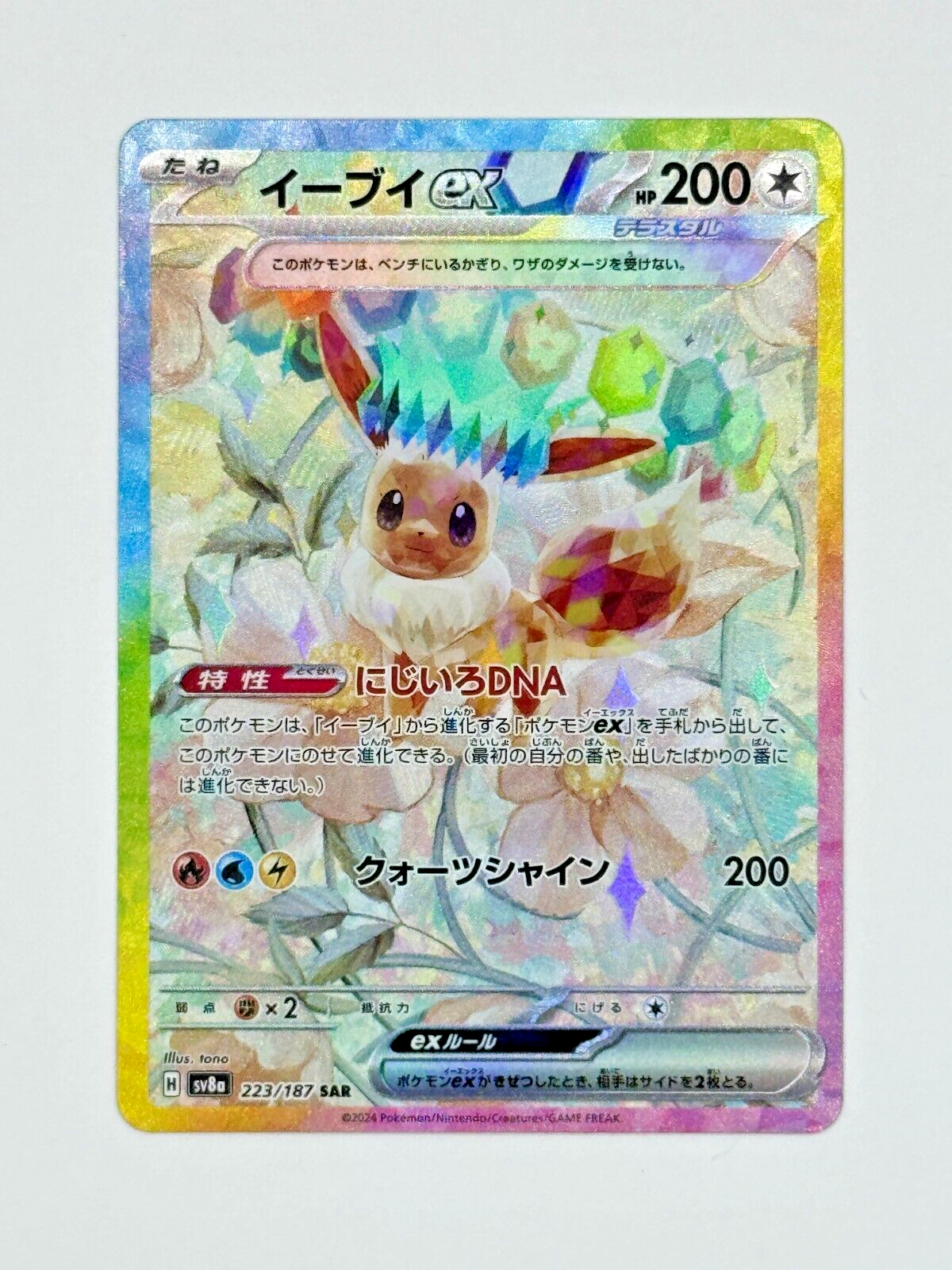 Eevee ex SAR 223/187 Terastal Festival sv8a Pokemon Card