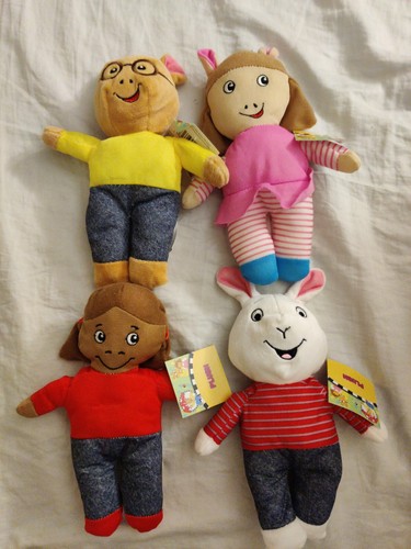 Arthur, Francine, DW & Buster • Watch & Play PBS Kids• Lot Of 4- 9” Plushes• NWT