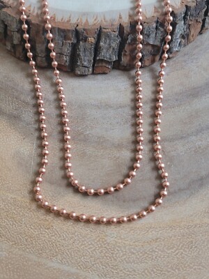 6 Pack Pure Copper 3mm Ball Chain Necklace Copper Arthritis Pain Relief Necklace