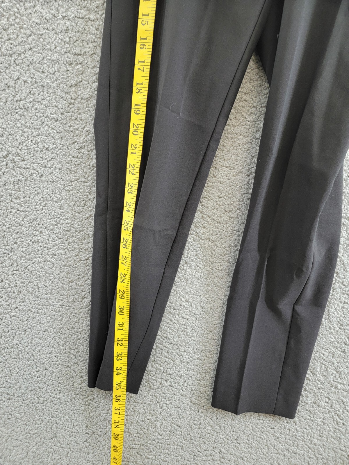 Calvin Klein X-Fit Cropped Slim Leg Pants Women's 0 Black Solid Elastic Waist - Picture 9 of 17
