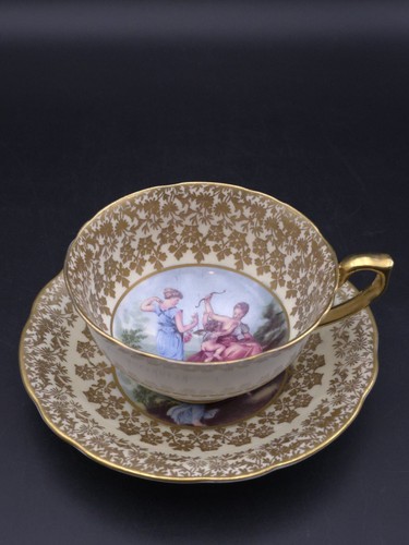 Windsor China Gold Gilded Tea Cup and Saucer