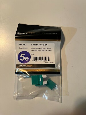 Signamax KJ458MT-C5E-GN Cat 5E Green Insert Jack
