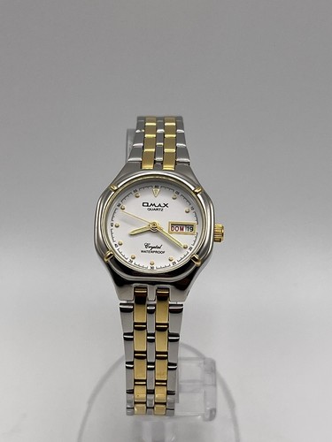 中古 美品 R.E.G. O-K hi stainless 30 NEW OMAX QUARTZ CRYSTAL WATERPROOF WATCH W/O BATTERY
