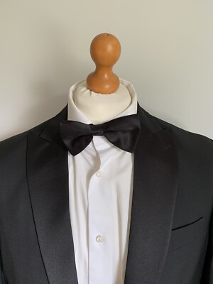 Mens *NEW*LUXURY HACKETT ''LONDON'' WOOL TUXEDO SUIT In BLACK 42R *B.N.W.T*