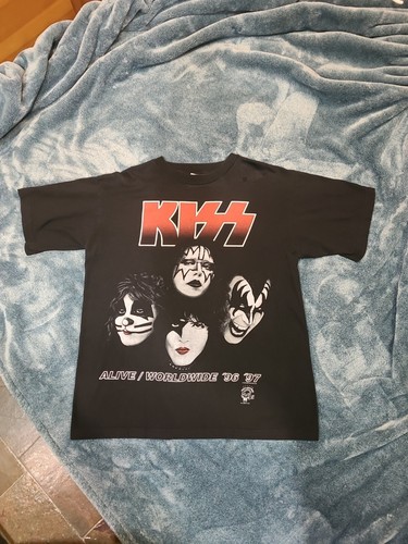 DEADSTOCK NWT Kiss Alive Worldwide 96 97 Tour Shirt L | eBay