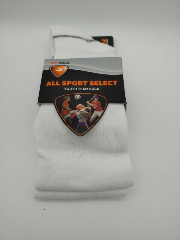 2 pair of Youth All Sport Select Performance Athletic Over The Calf Socks 4.5-10