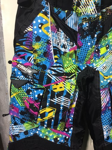 CASTLE X RACEWEAR SNOWMOBILE PANTS SZ L BLUR.