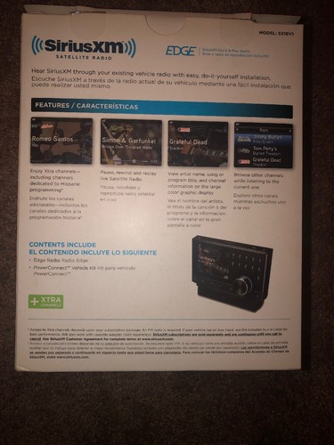 Sirius XM Audiovox SX1EV1 Radio & Vehicle Kit - Used, Good Condition
