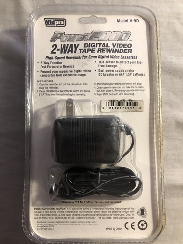 VidPro Power 2000 2 Way Digital Video Tape Rewinder--6mm Digital Video Cassettes