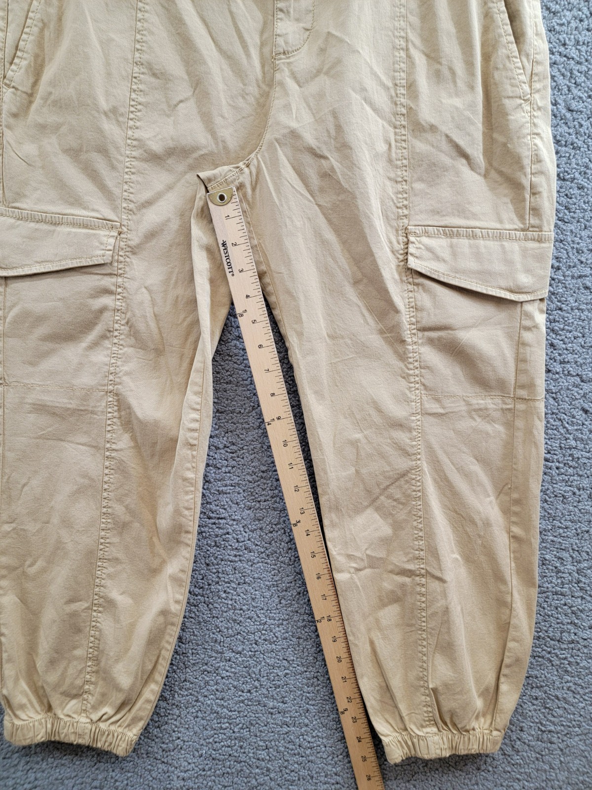Sanctuary Rebel Cargo Pants Women's 32 True Khaki Tapered Leg Button Zip Closure - Picture 8 of 17