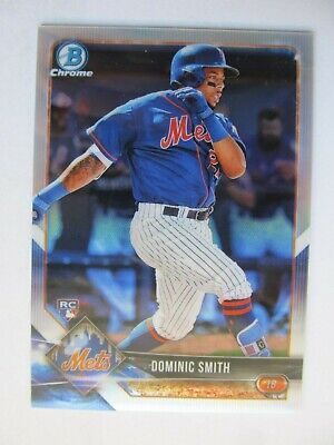 2018 BOWMAN CHROME DOMINIC SMITH REFRACTOR ROOKIE CARD #d/499 NY METS RC. rookie card picture