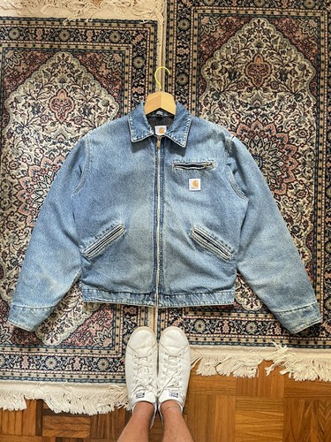 J110 DST Carhartt Detroit Jacket Jeans Rare Vintage J97 J22