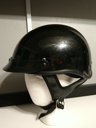 Fulmer Vintage Adult Half Helmet AF50 Trooper Motorcycle Black Dot Fmvss N. 218