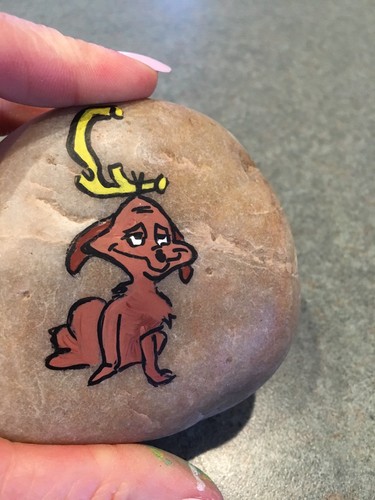 How The Grinch Stole Christmas Max Rock Painting