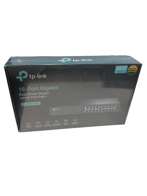 TP-Link 16-Port Gigabit (8 PoE+) Power Over Ethernet Smart Switch - TL-SG1016PE