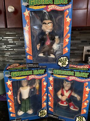 GREEN DAY International Super Action Figure FULL SET of 3 GREEN DAY International Super Action Figure FULL SET of 3