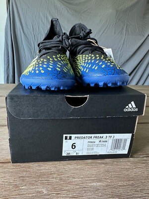 Adidas Men Predator Freak.3 TF Turf  Blue/Yellow Size 6