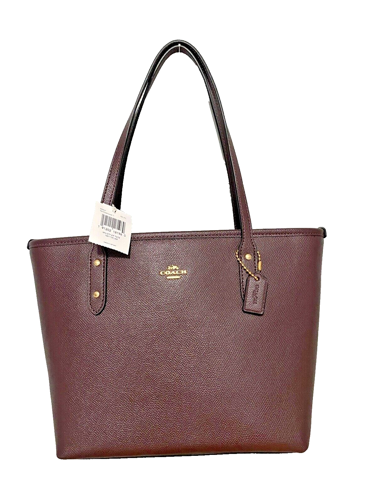 新品未使用 COACH レザー手袋 バーガンディ ピンク Coach IM/Oxblood MN City Zip Tote Purse Brown Color | eBay