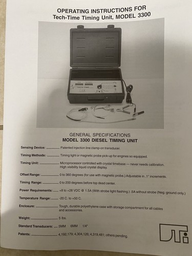 NEW DRAF DRF530 Diesel Tach Timing Tester 5180-01-186-3114 Humvee Model 3300 NOS