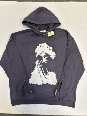 mnml Mary Pullover Hoodie Mens XXL Gray Sweatshirt Zippered Sleeves Streetwear