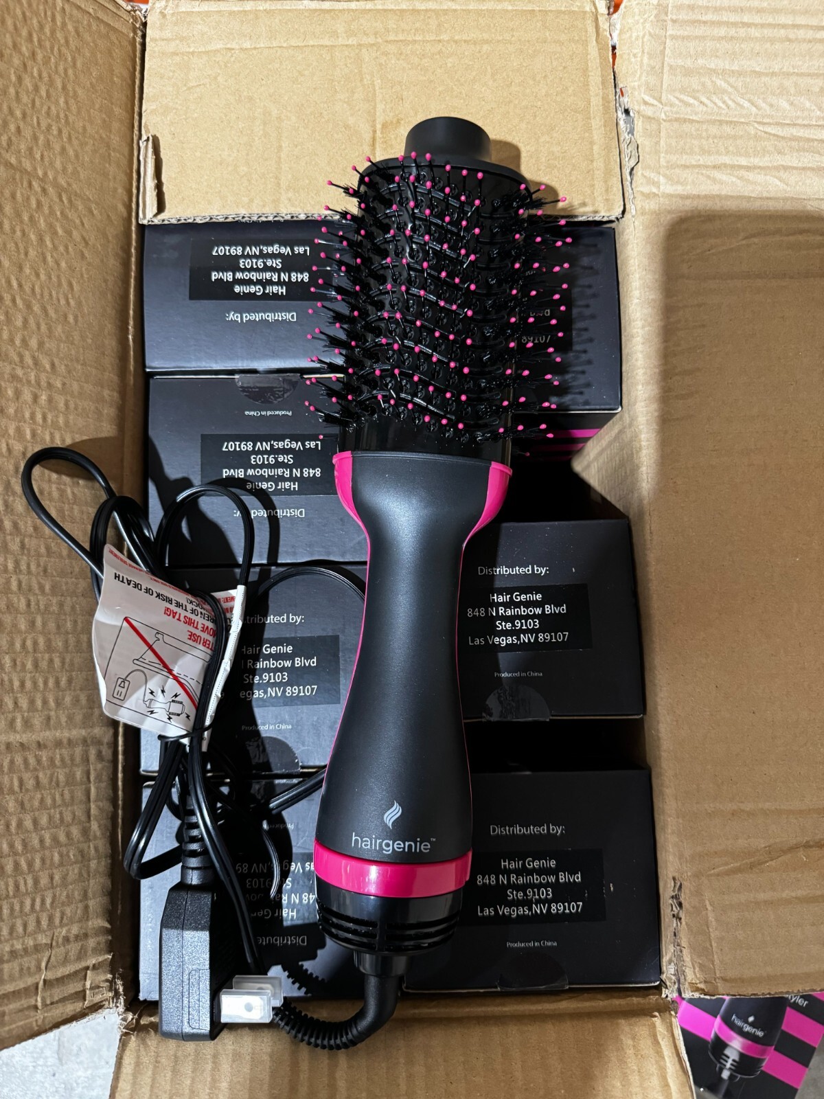 Hair Dryer Brush HairGenie - 4-in-1 Blow Dryer & Volumizing Styler for All Hair
