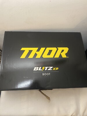 Thor Blitz XP Motocross Riding Boots Black Size 7 ATV NIB New