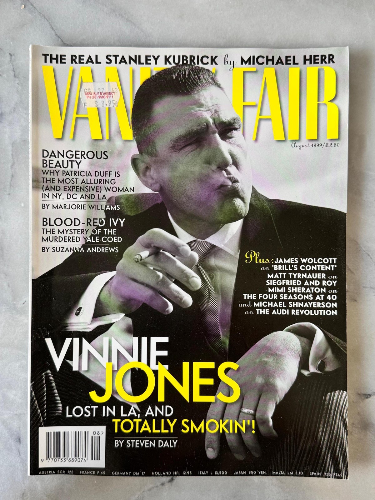 1999 Vanity Fair Magazine - August Issue - Vinnie Jones Cover