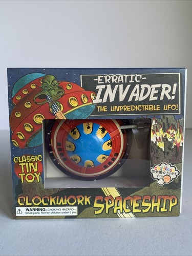 Classic Tin Toy Clockwork Spaceship Tin Treasures Made in