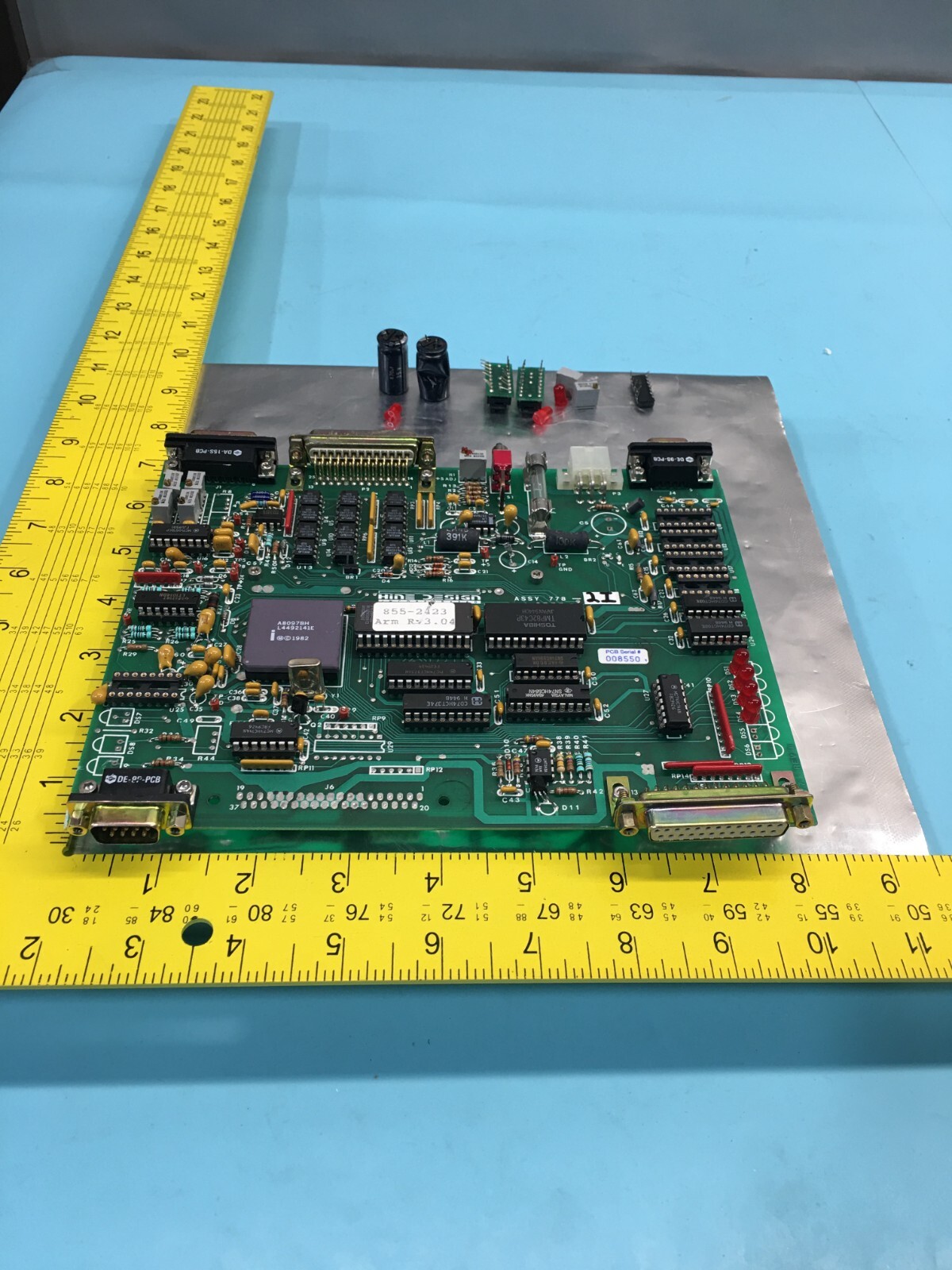 HINE DESIGN 778-2I 855-2423 GASONIOCS A94-032-02 PCB BOARD, 124306