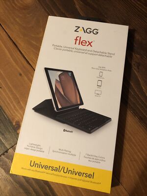 NEW Zagg Flex Portable Universal Keyboard & Detachable Stand For Smart Phone Tab