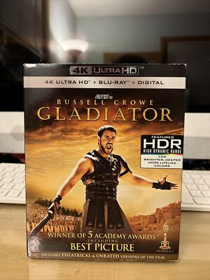 GLADIATOR 4K + Blu-ray + Slipcover Russell Crowe