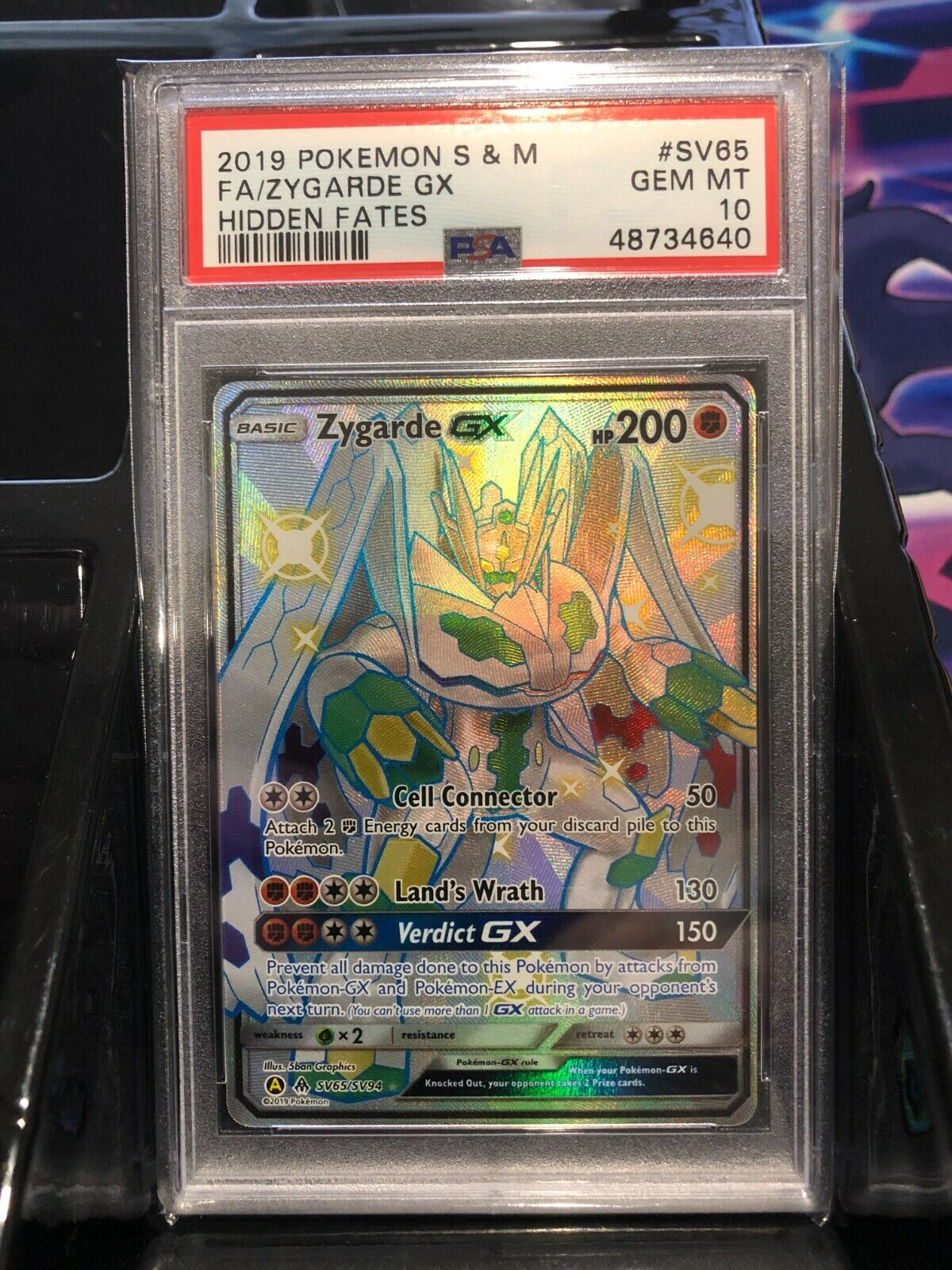 PSA 10 GEM MT - ZYGARDE GX Card SV65/SV94 Pokemon TCG Hidden PSA 10 GEM MT - ZYGARDE GX Card SV65/SV94 Pokemon TCG Hidden