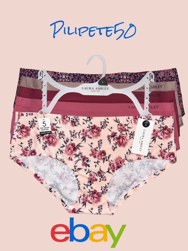 LAURA ASHLEY ショーツ 7枚セット アメリカS日本Mサイズ LAURA ASHLEY 7-Pack Women's Medium No Show Thong Panties