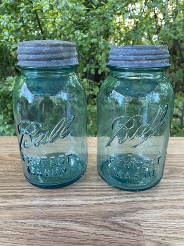 ◆jar◆ Clear Vintage Large 19 1/4” Mason Glass Jar Star & Eagle