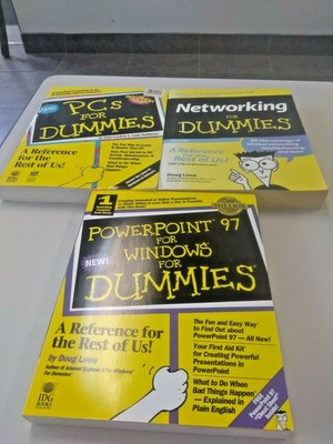 L K For Dummies Books Set of 3 Networking PCs PowerPoint 97 for Windows