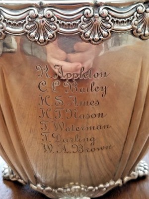 Tiffany Sterling Silver ENGLISH KING Water Pitcher YALE SCROLL & KEY Class 1887