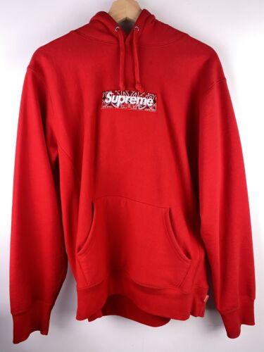 Supreme Bandana Box Logo Hooded red Ｍサイズ