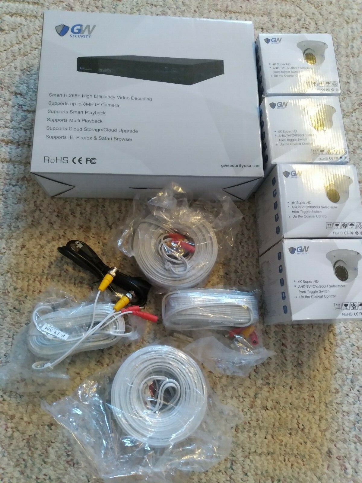 GW 8 channel 4k H.265+ CCTV AI smart security camera system