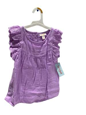 Cat & Jack Purple/M98PYY Short Sleeve Girl's Shirt - Size S (6/7)