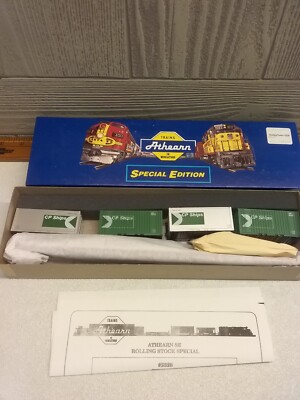 Athearn HO 2328 CP RAIL 86' Flat Car & 4-20' Containers Kit New in Box