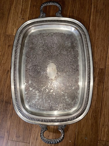 vintage Large Heavy Copper Silver Plate Tray With Handles | eBay vintage Large Heavy Copper Silver Plate Tray With Handles | eBay