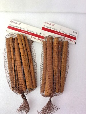 Lot of 2 Bags Cinnamon Sticks Great Scent Decor Big 6 - 7'' Christmas Holiday