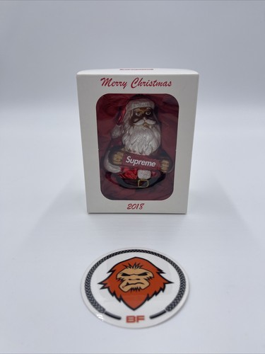 Supreme - yukke Supreme Santa Ornament Supreme Santa Christmas Ornament Red Gold Glass FW18 Brand