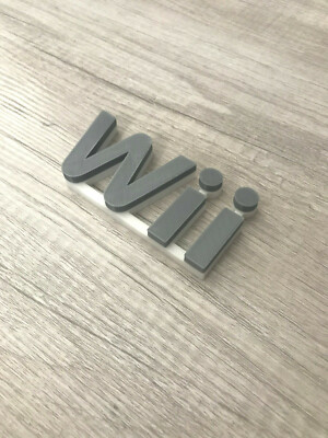 Nintendo Wii video game shelf sign 3d printed! videogame Accessory