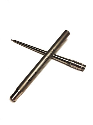 The Solid Titanium large 4 Ice Pick tool with case handle keychain Silver, pe...